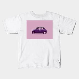 Purple Fiat 500 Kids T-Shirt